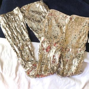 COPY - Shimmering sequins silver top